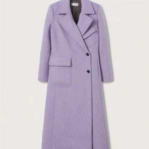 Lapels Lavender wool coat - Mango outlet